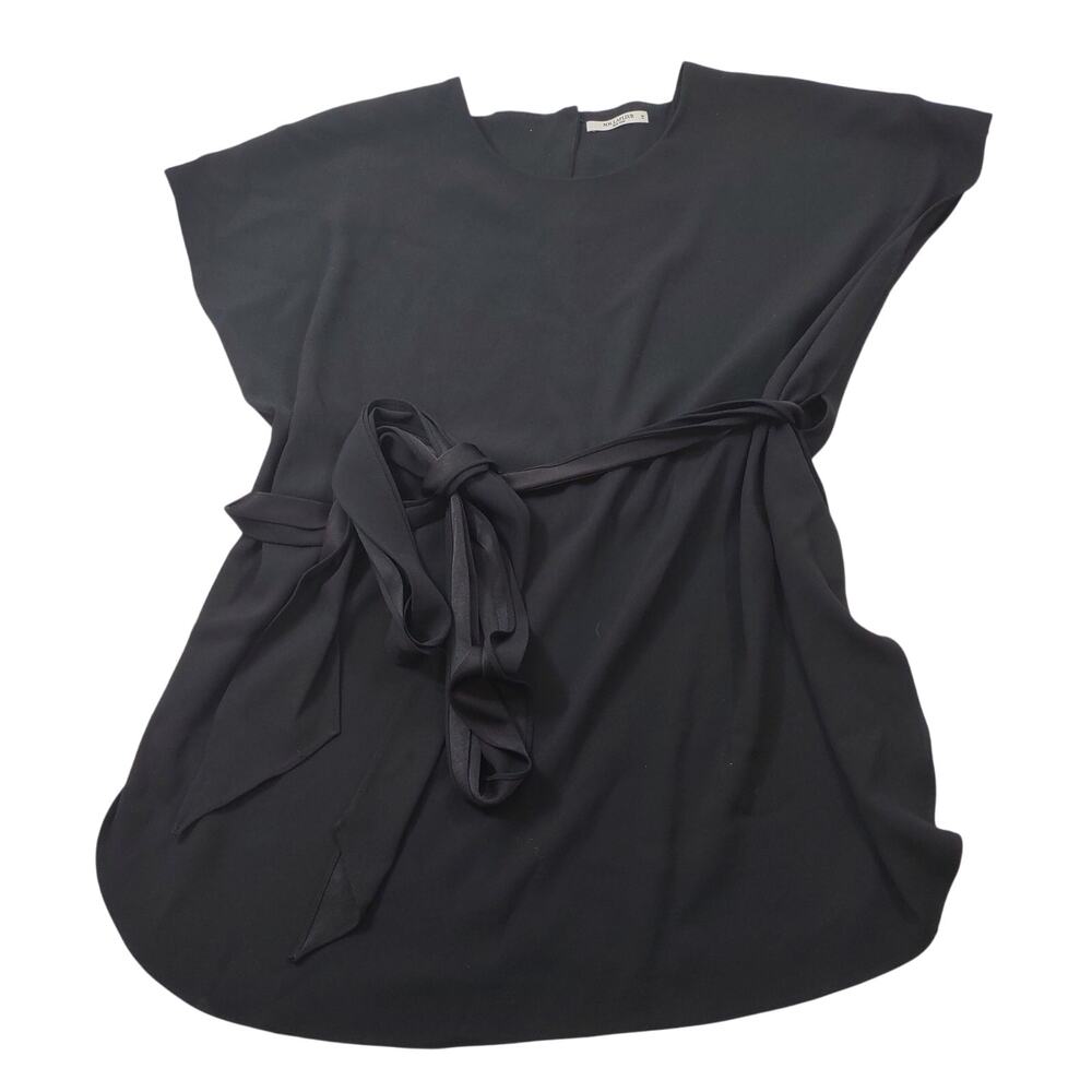 M M Lafleur Black Mini Dress with Tie, Size Medium